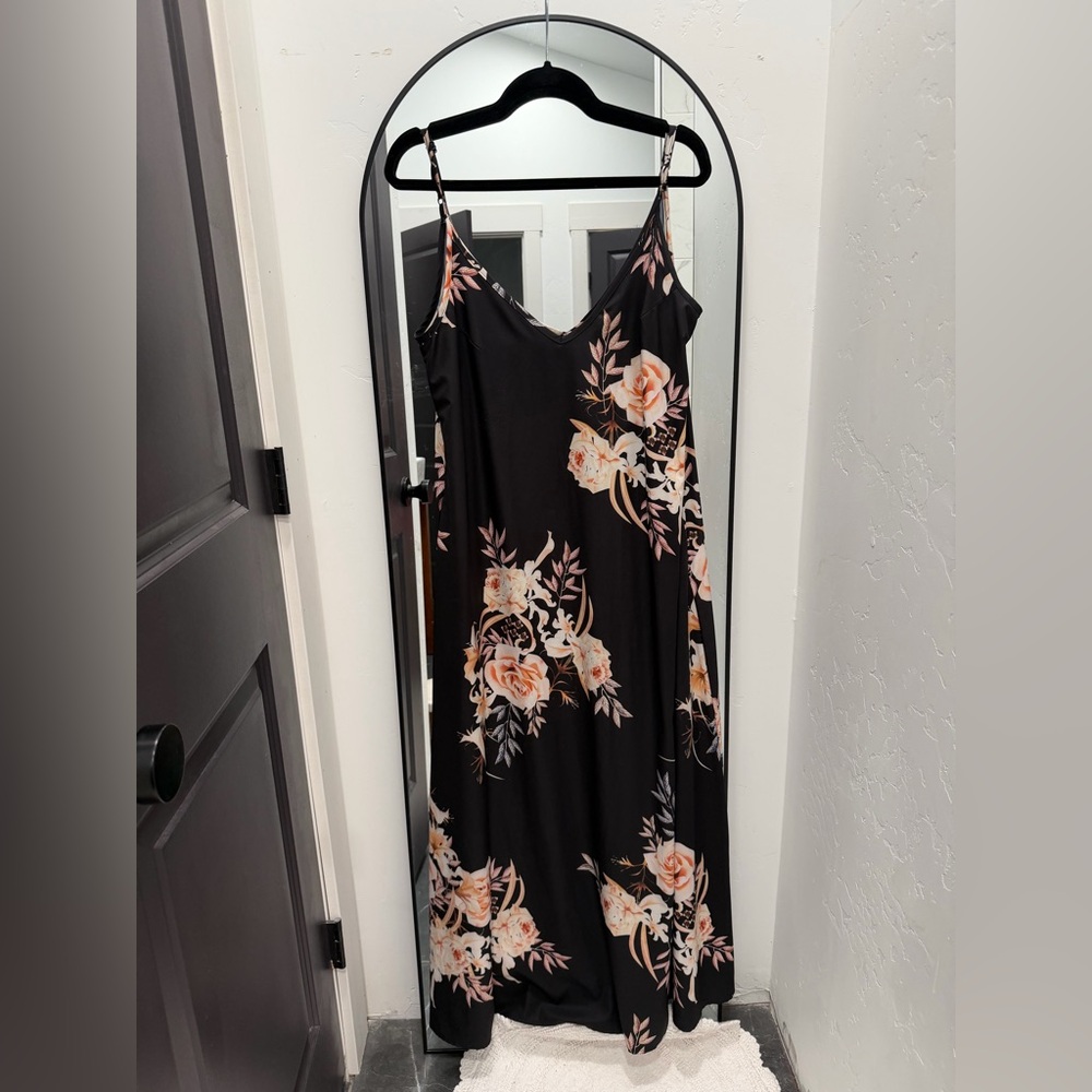 Floral Black Maxi Dress